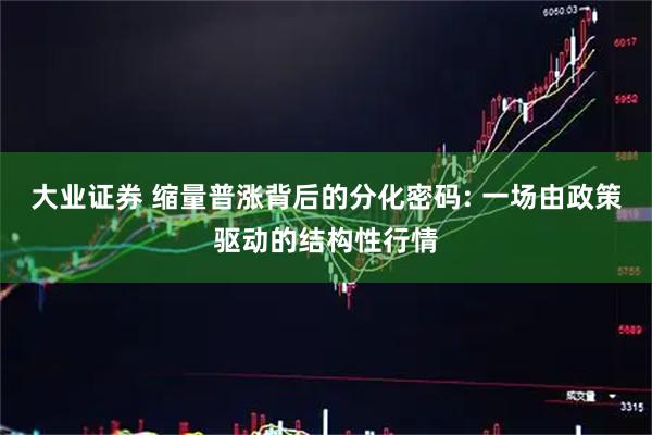 大业证券 缩量普涨背后的分化密码: 一场由政策驱动的结构性行情